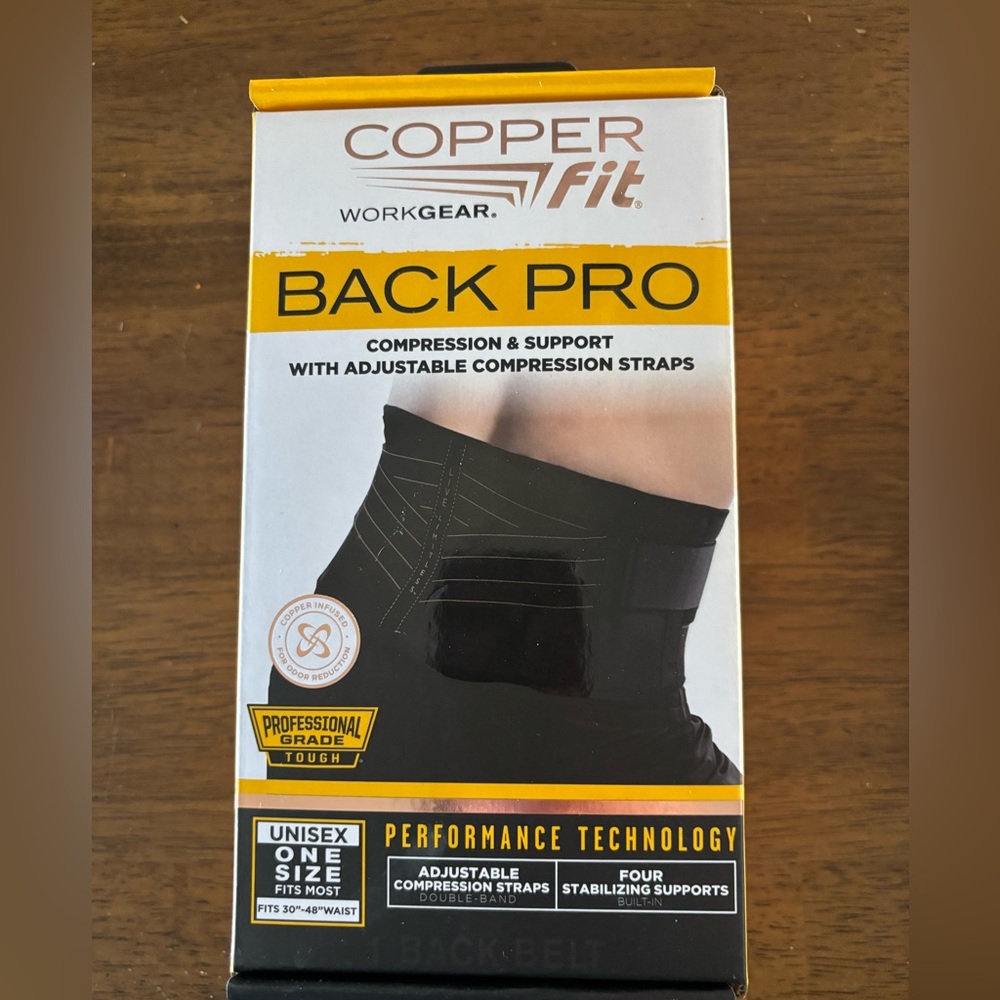 Copper Fit Black Back Pro Compression Support